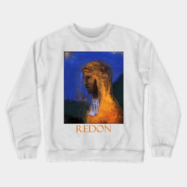 The Druidess (1893) by Odilon Redon Crewneck Sweatshirt by Naves